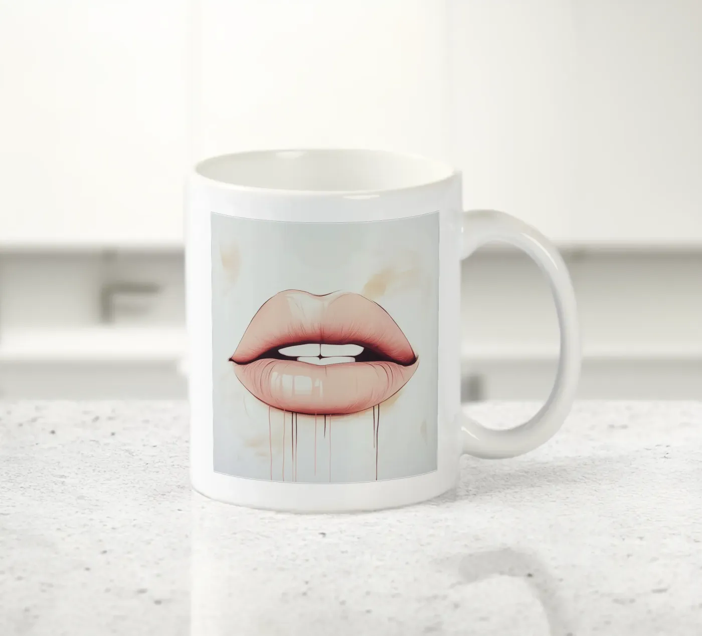 Lips ceramic mug by Synthaira