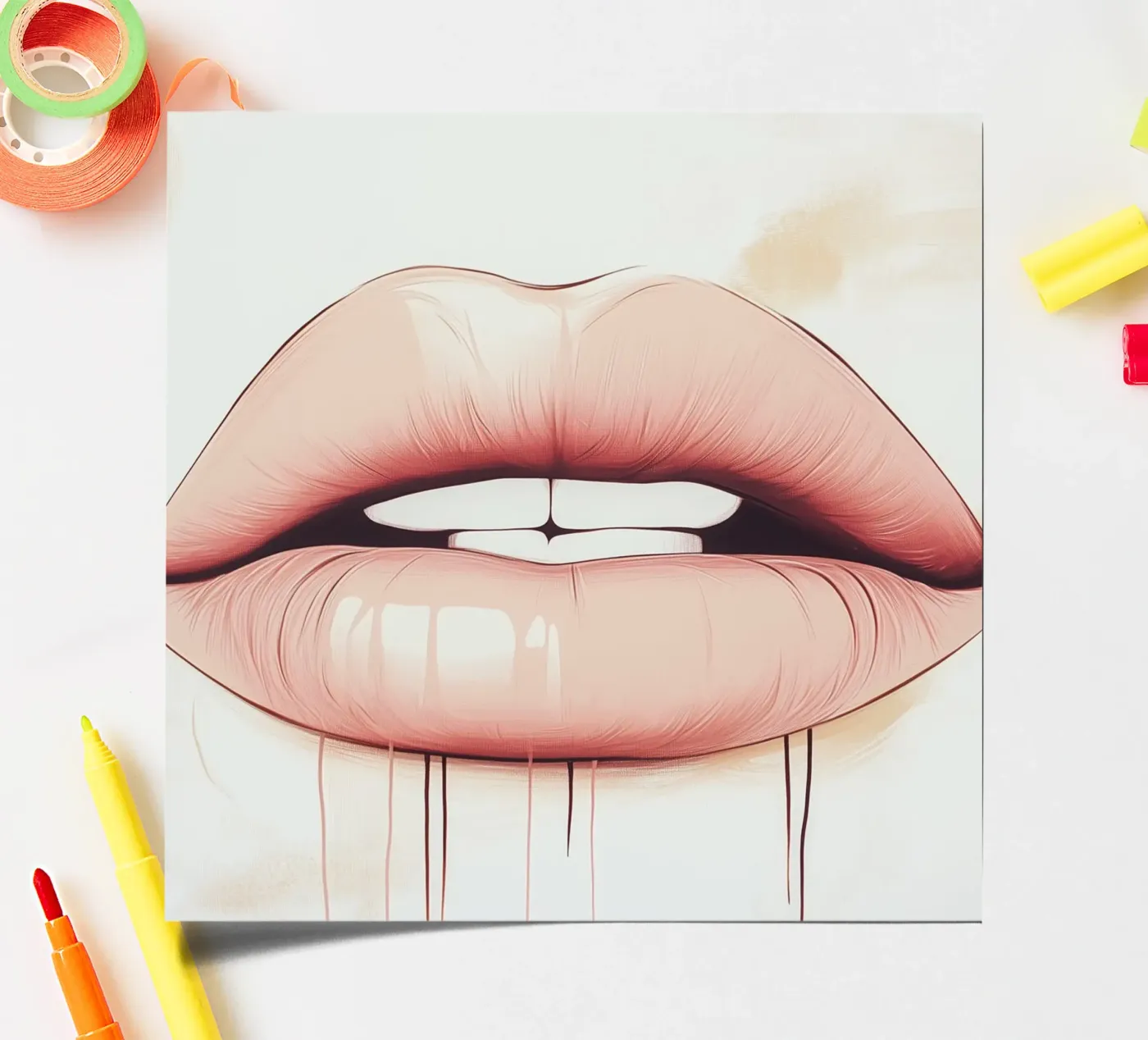 Lips sticker sheet by Synthaira