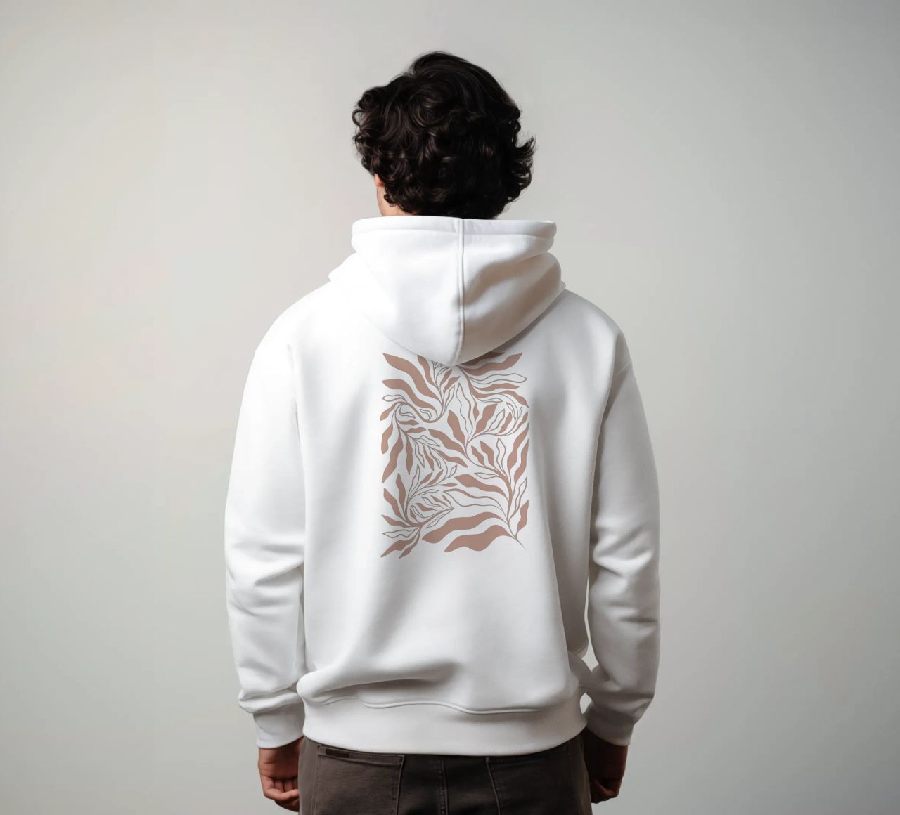 Boho Botanical - Mousse moka dalla texture calda felpa con cappuccio da Dominique Vari