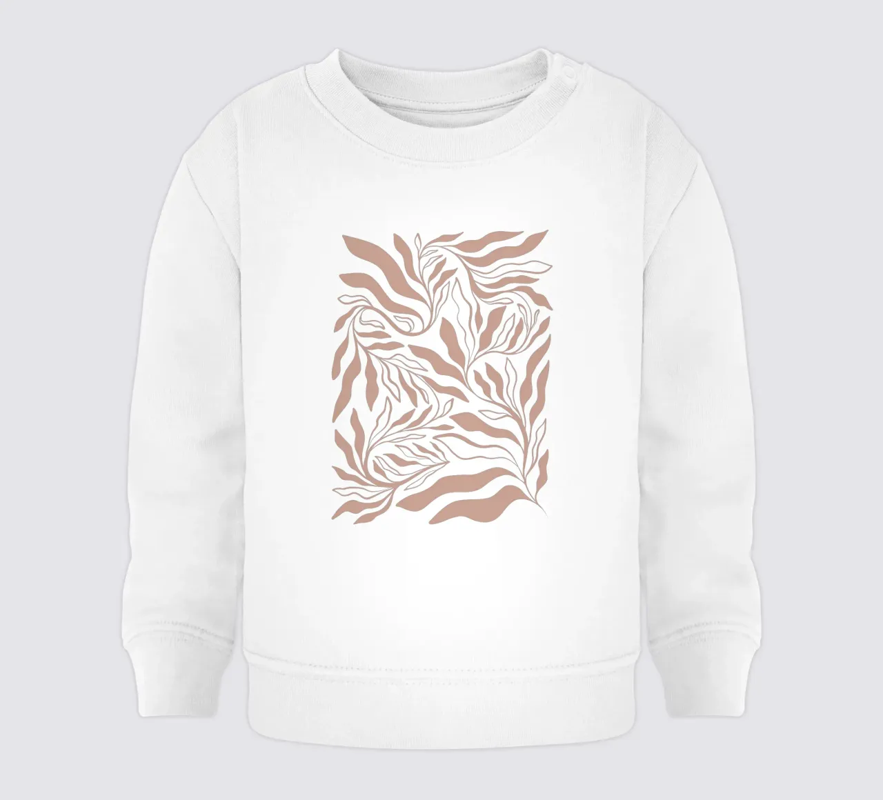 Boho Botanical - Espuma moca de textura cálida sudadera de bebé de Dominique Vari