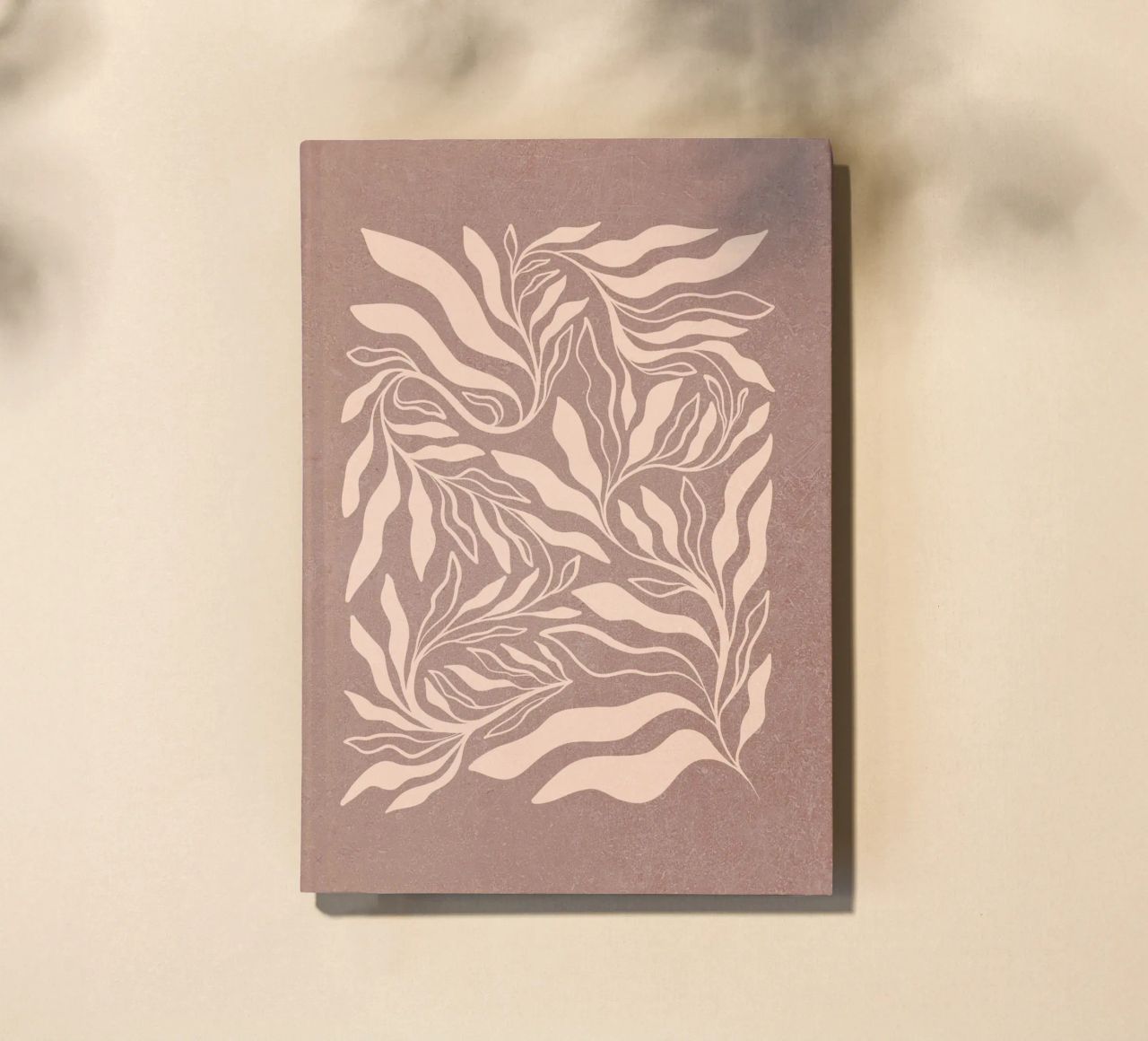 Boho Botanical • Warm Textured Mocha Mousse notebook by Dominique Vari