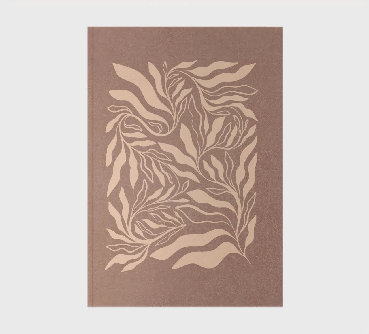 Boho Botanical • Warm Textured Mocha Mousse notebook by Dominique Vari