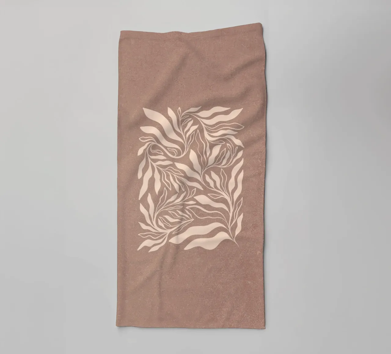Boho Botanical - Mousse van mokka met warme textuur badhanddoek van Dominique Vari