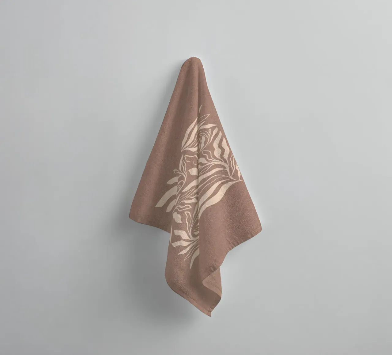 Boho Botanical - Mousse van mokka met warme textuur badhanddoek van Dominique Vari