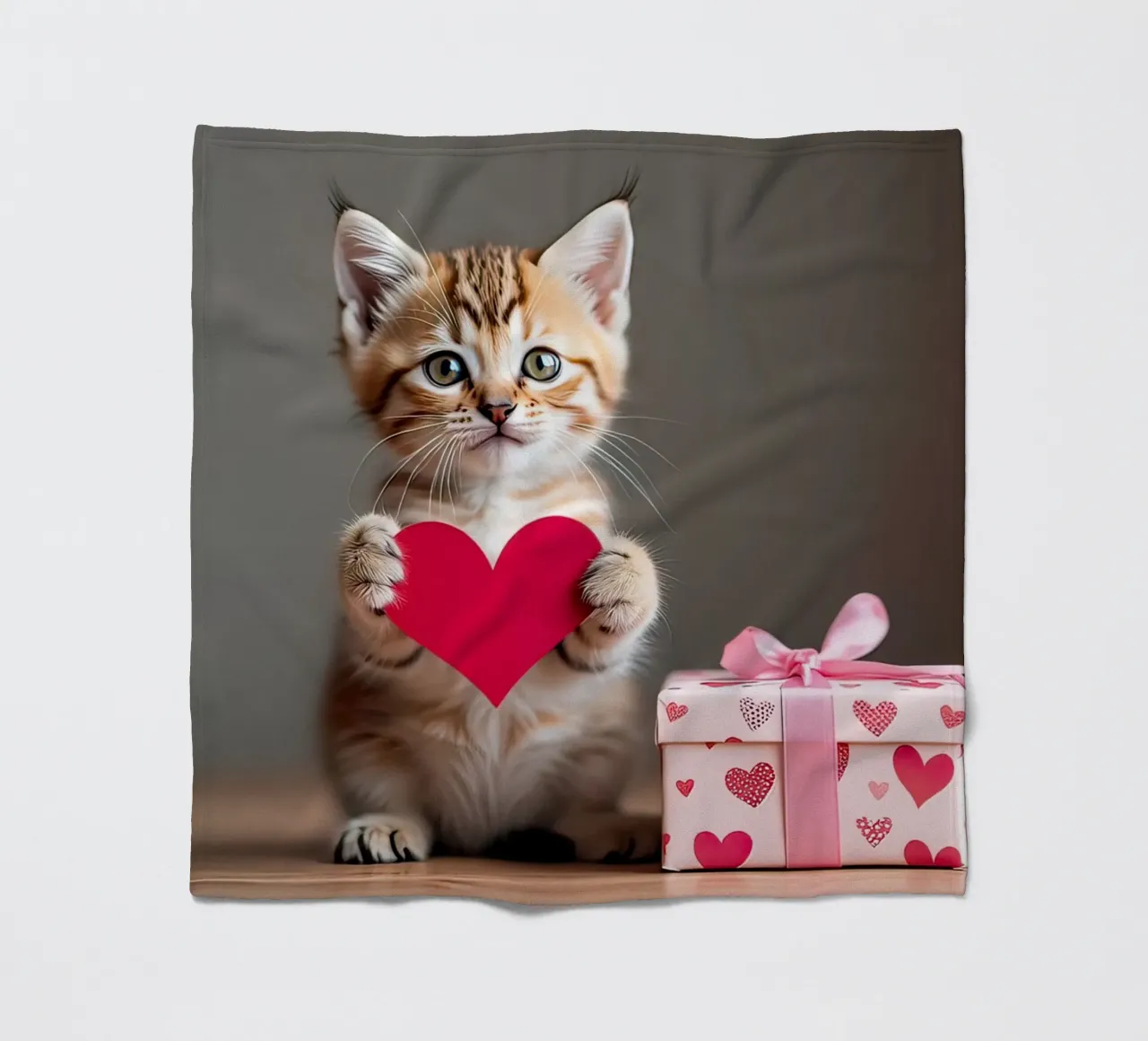 cuore di gatto coperta in pile da ARTVI-SHOP