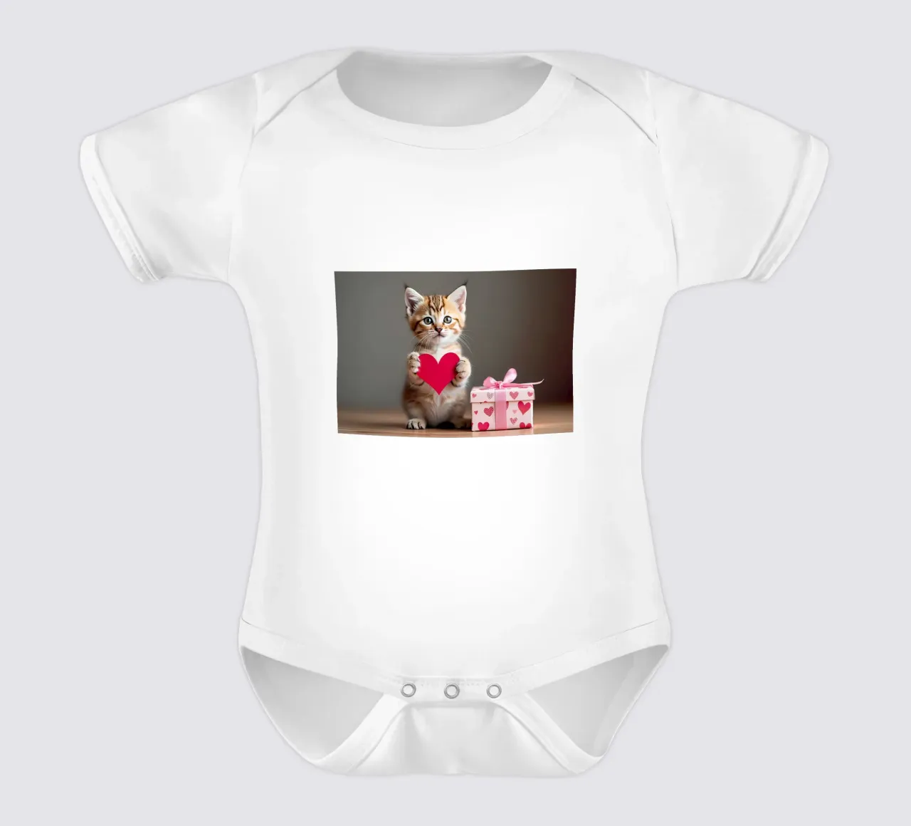 cuore di gatto body neonato maniche corte da ARTVI-SHOP