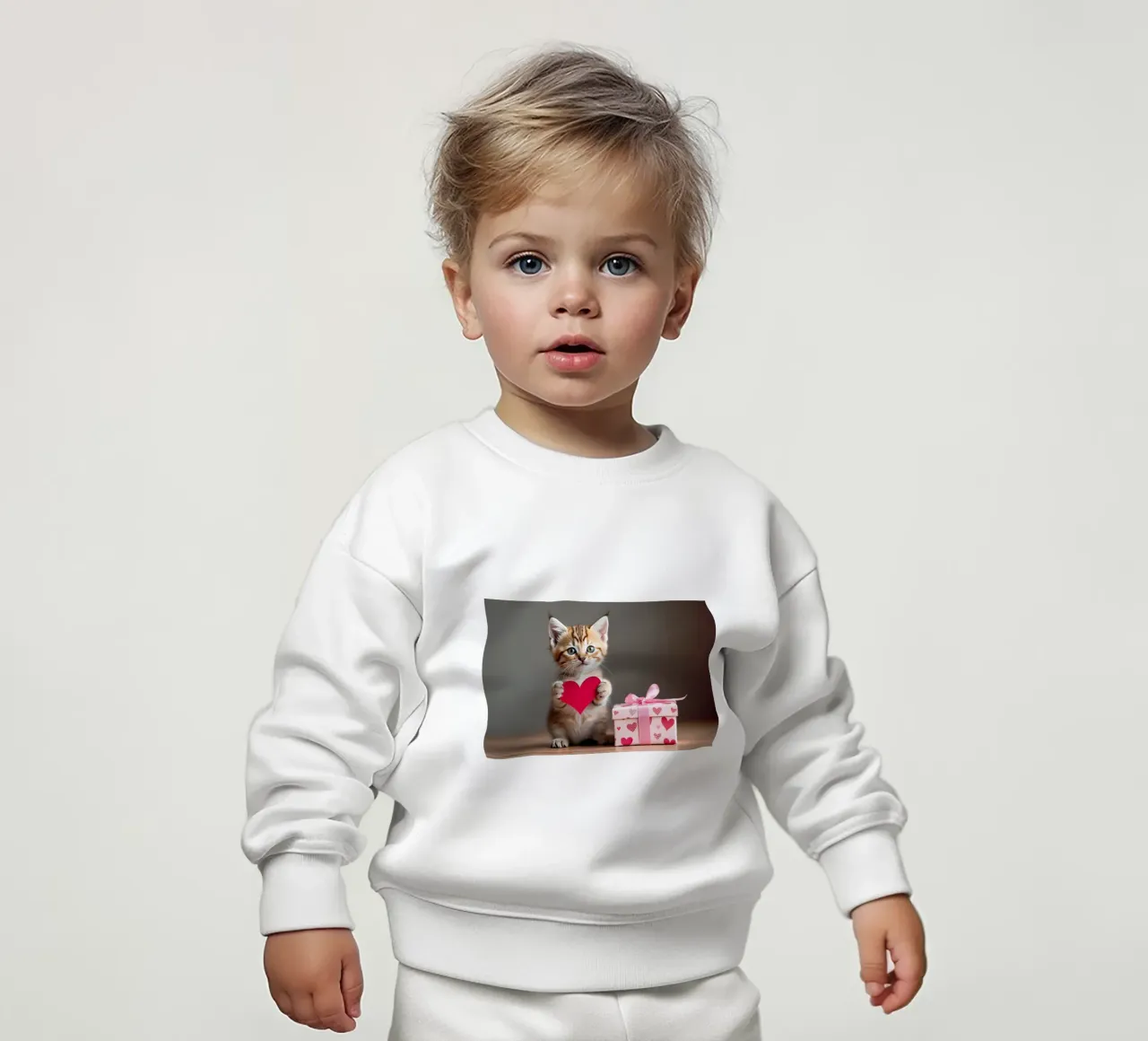 cuore di gatto felpa neonato da ARTVI-SHOP
