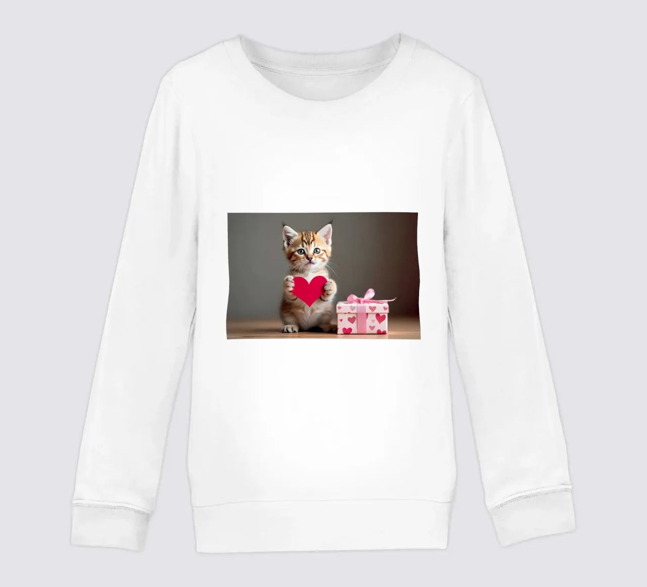 cuore di gatto felpa bambino da ARTVI-SHOP