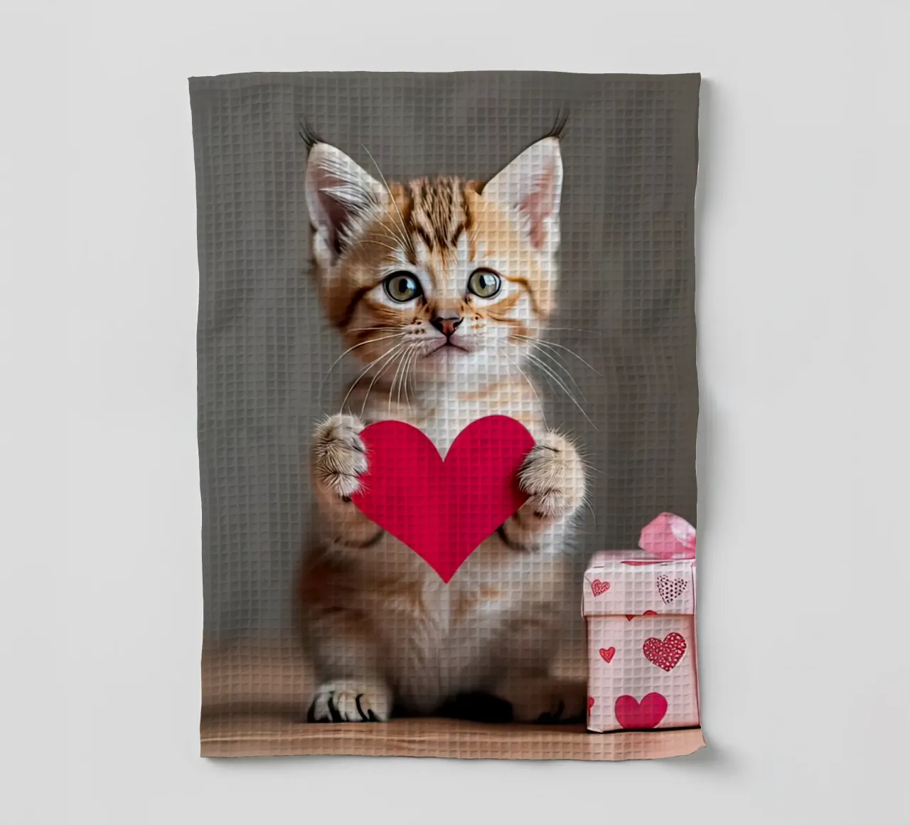 cuore di gatto canovaccio da cucina da ARTVI-SHOP