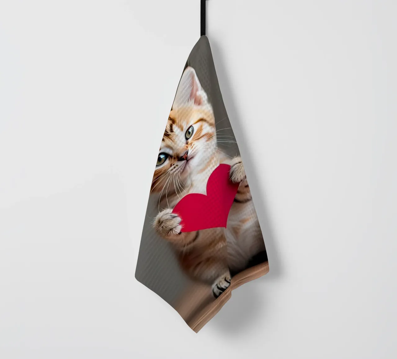 cuore di gatto canovaccio da cucina da ARTVI-SHOP