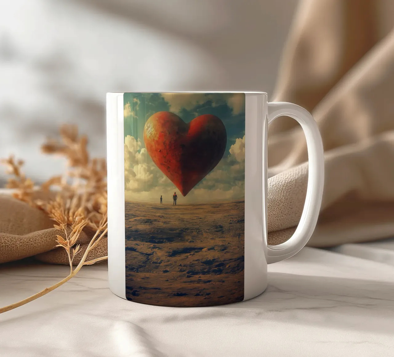 Big Heart tazza in ceramica da Synthaira