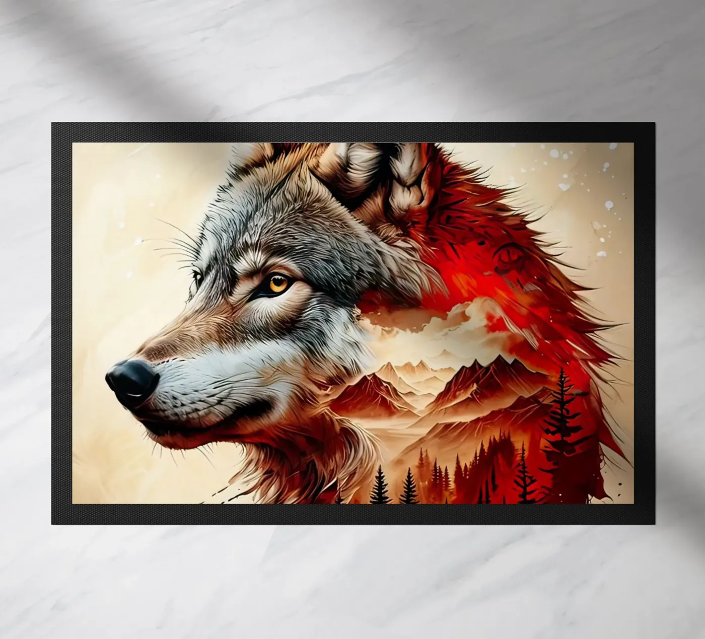 The big wolf Fußmatte von 🎁 NOBELART