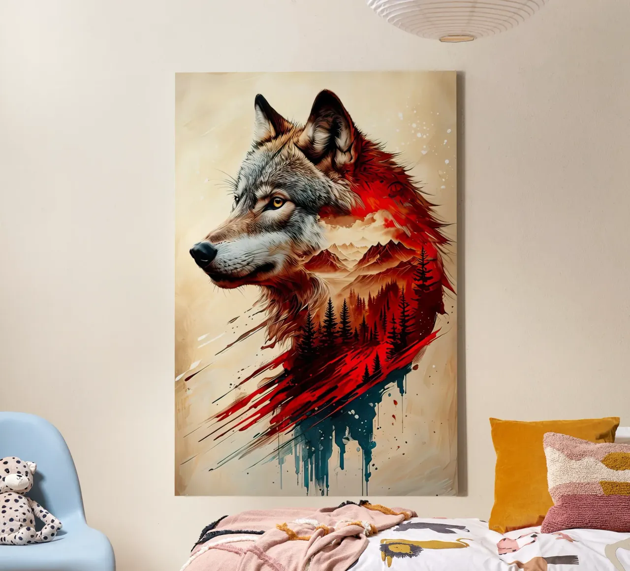 The big wolf canvas by 🎁 ARTVI-SHOP