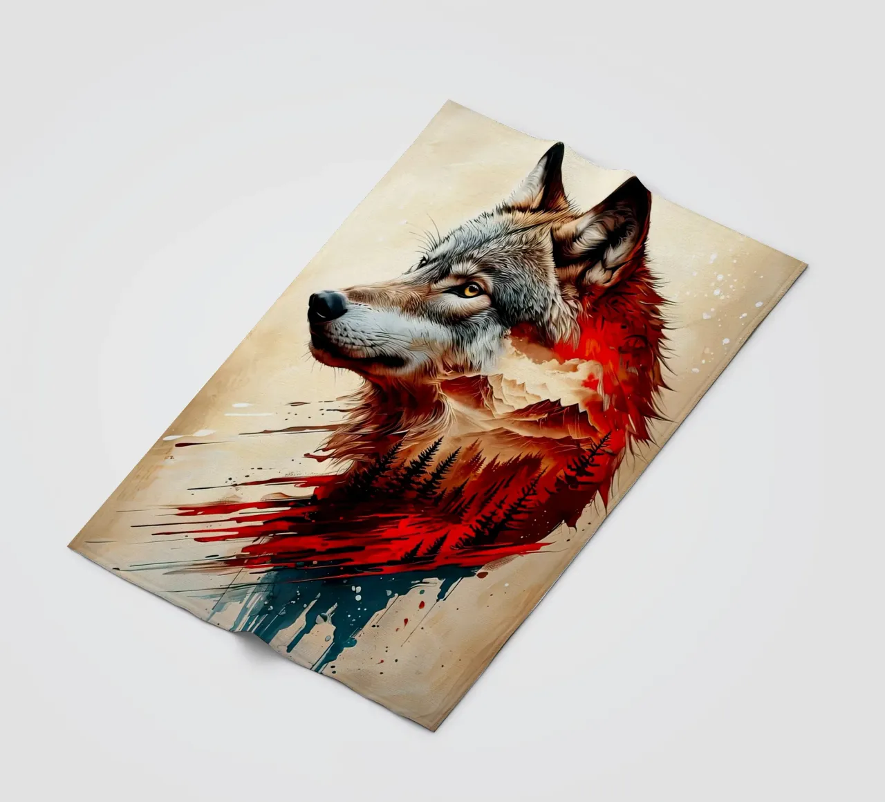 The big wolf fleece blanket by 🎁 ARTVI-SHOP