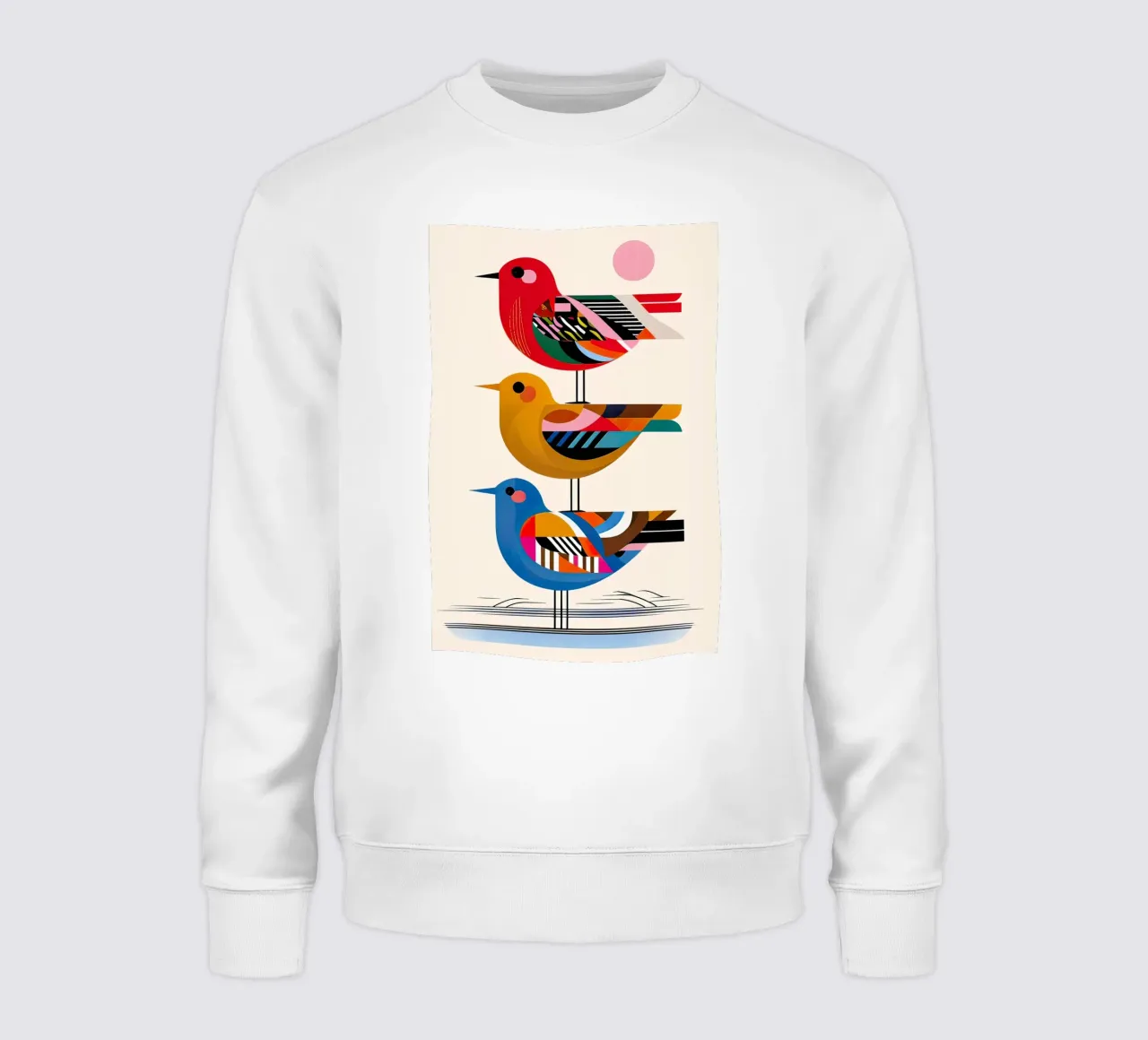 tre uccelli felpa da 🎁 NOBELART