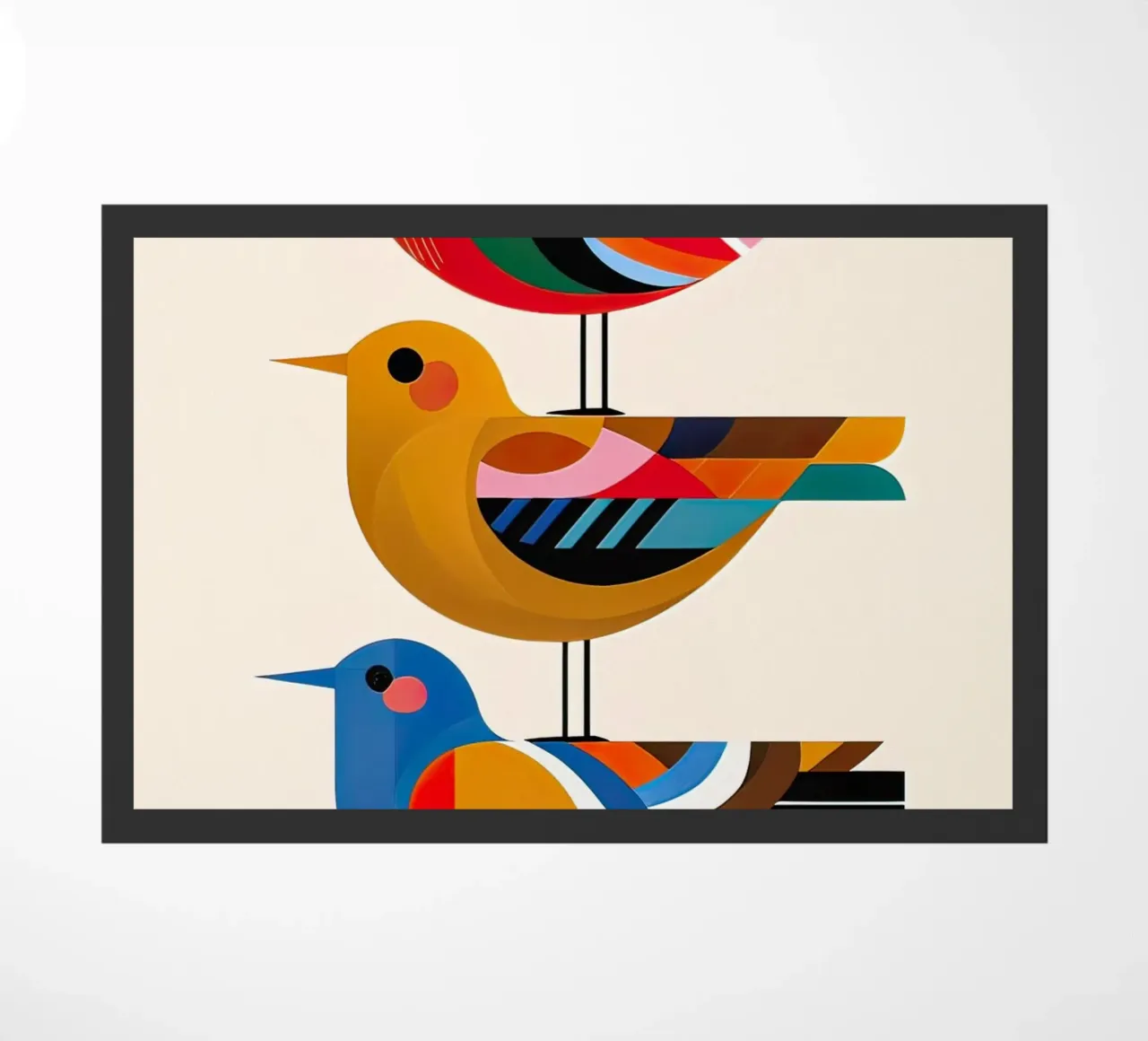 tre uccelli zerbino da 🎁 NOBELART