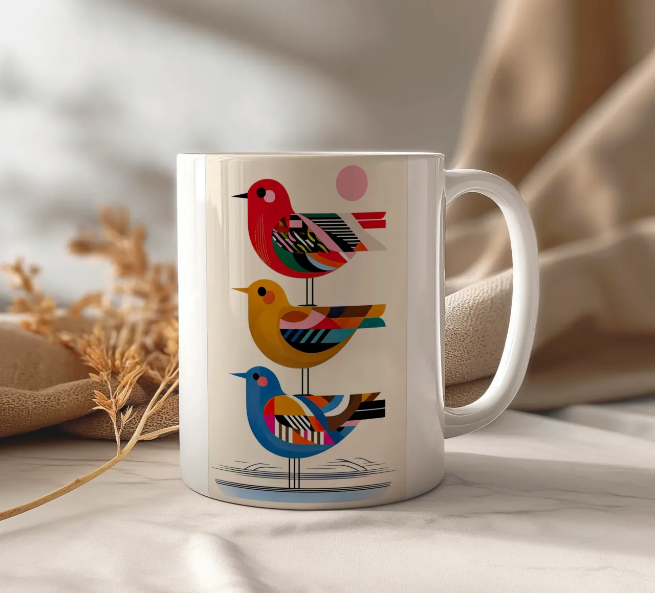 tre uccelli tazza in ceramica da ARTVI-SHOP