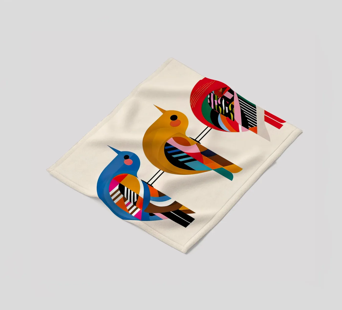 drie vogels fleecedeken van 🎁 NOBELART