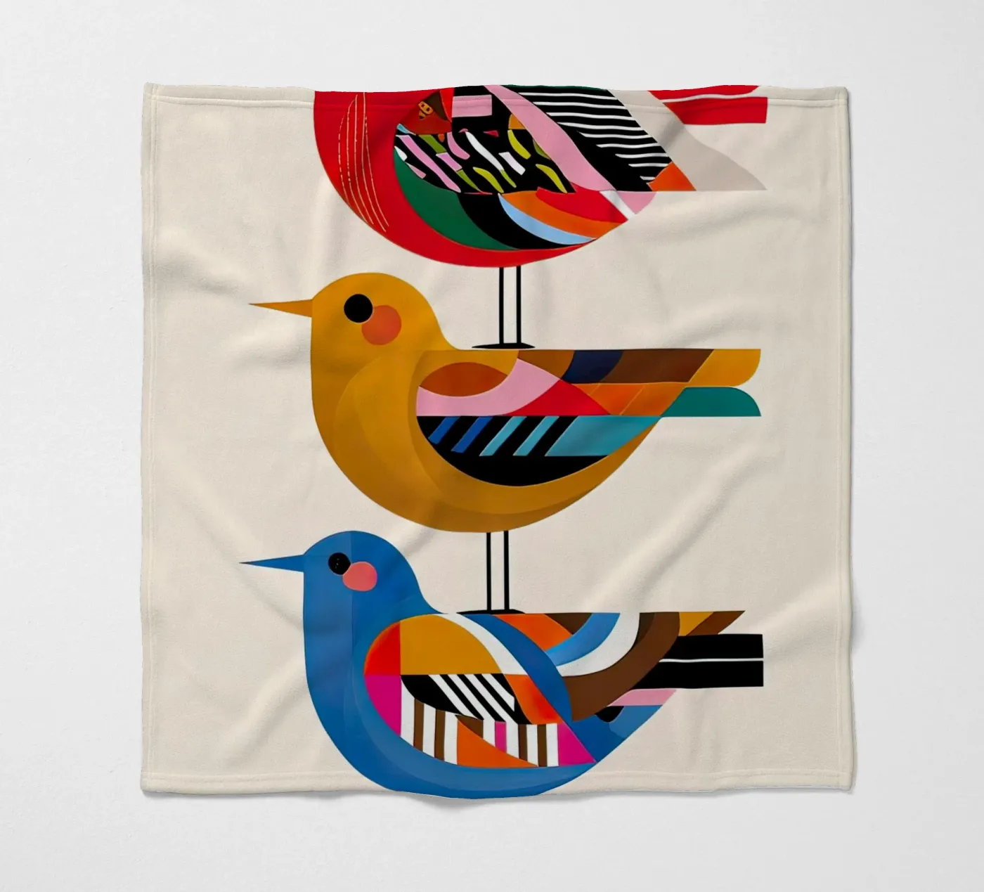 drie vogels fleecedeken van 🎁 NOBELART