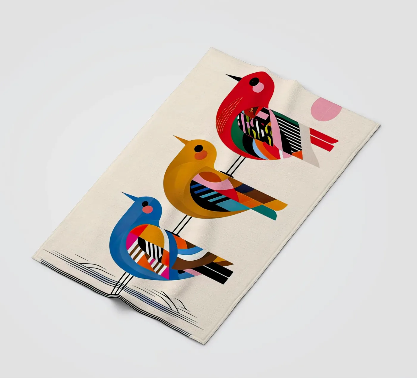 drie vogels fleecedeken van 🎁 NOBELART