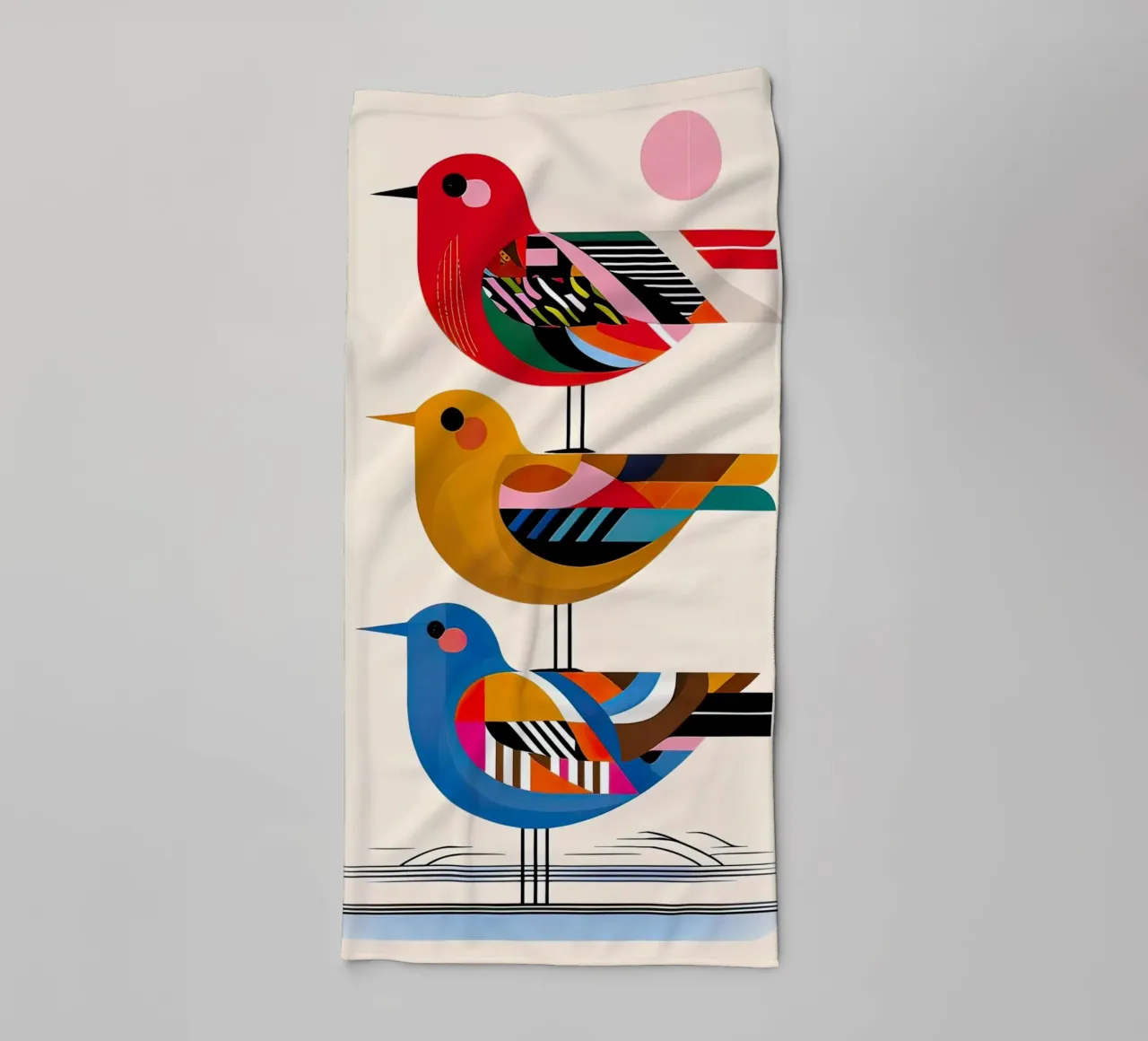tre uccelli asciugamano da bagno da 🎁 ARTVI-SHOP