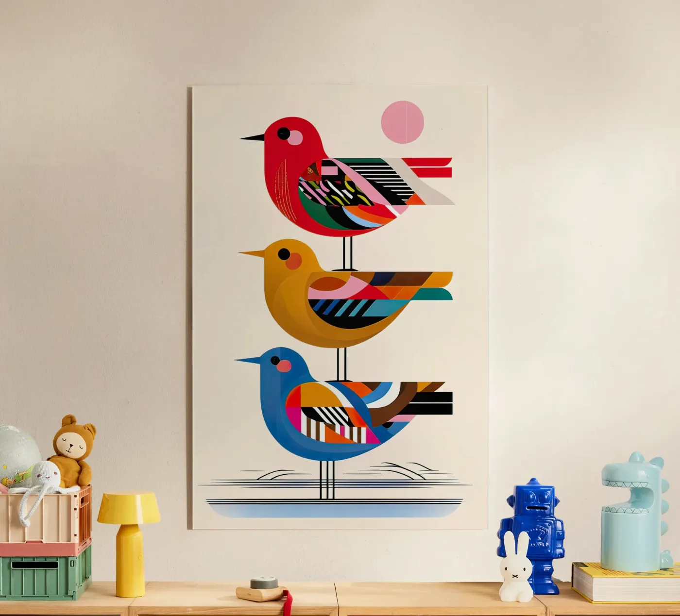 drie vogels acryl van 🎁 NOBELART