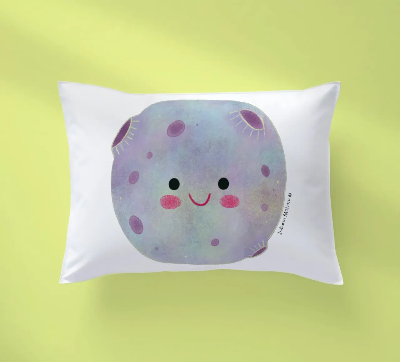 Cute Moon decorative cushion by julianamotzko