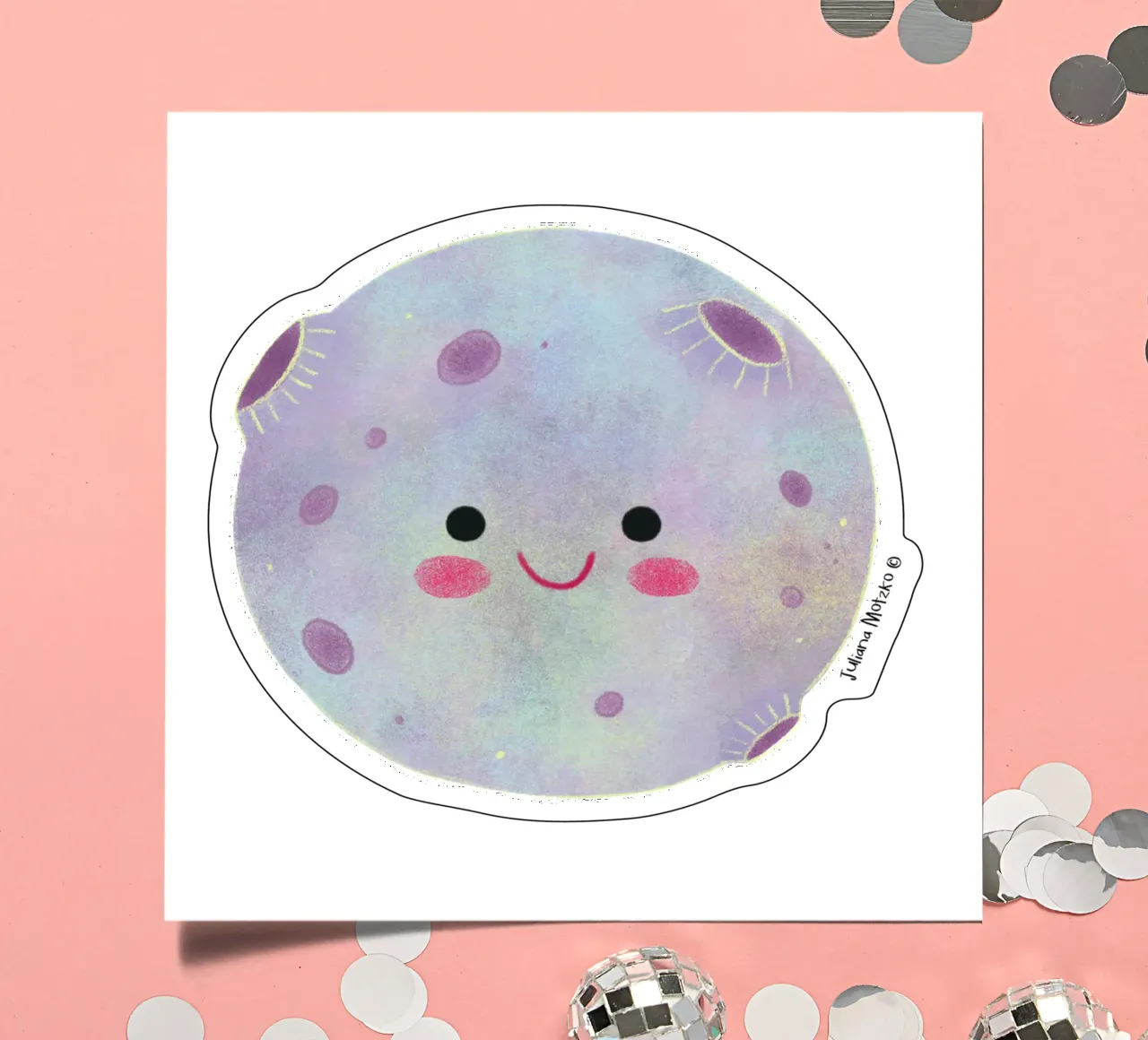 Cute Moon sticker sheet by julianamotzko