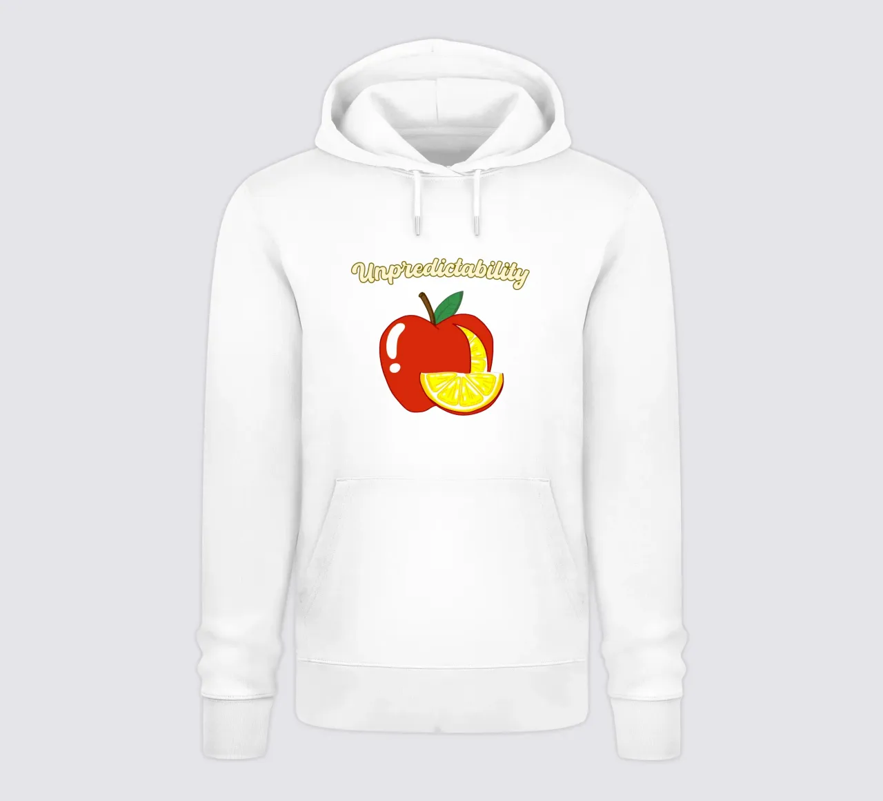 Unvorhersehbarkeit Apfel-Zitrone Motivationsdesign Hoodie von sillyindustries