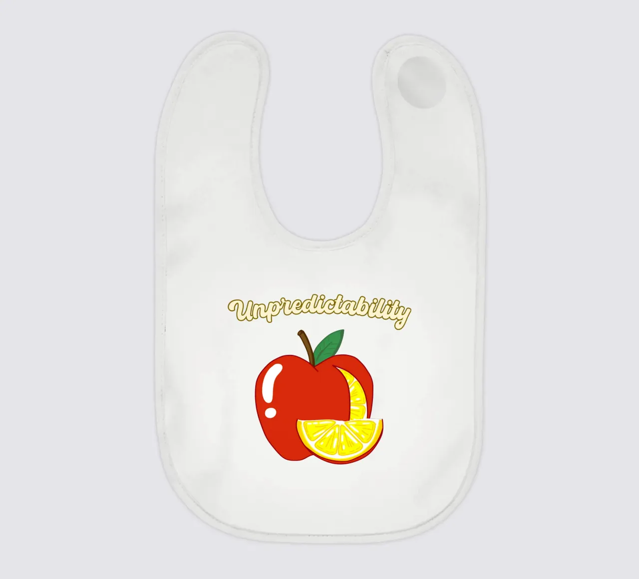 Unvorhersehbarkeit Apfel-Zitrone Motivationsdesign Babylätzchen von sillyindustries