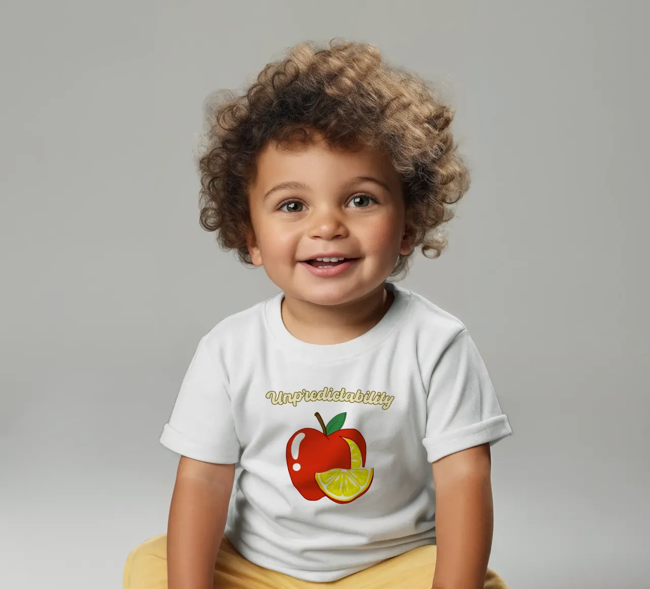 Unvorhersehbarkeit Apfel-Zitrone Motivationsdesign Baby T-Shirt von sillyindustries