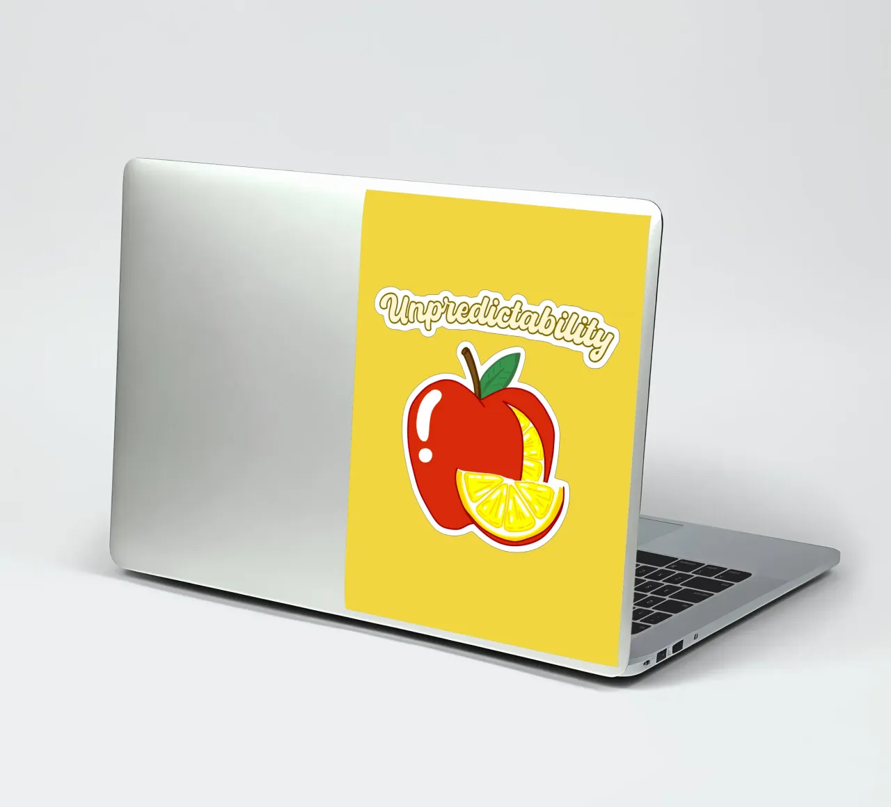 Unvorhersehbarkeit Apfel-Zitrone Motivationsdesign Sticker von sillyindustries