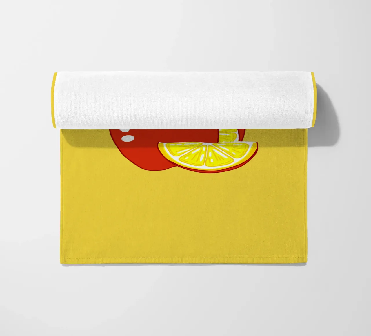 Unvorhersehbarkeit Apfel-Zitrone Motivationsdesign Strandtuch von sillyindustries