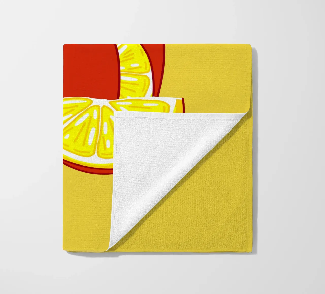 Unvorhersehbarkeit Apfel-Zitrone Motivationsdesign Strandtuch von sillyindustries