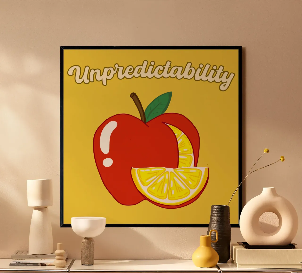 Unvorhersehbarkeit Apfel-Zitrone Motivationsdesign Hahnemühle von sillyindustries