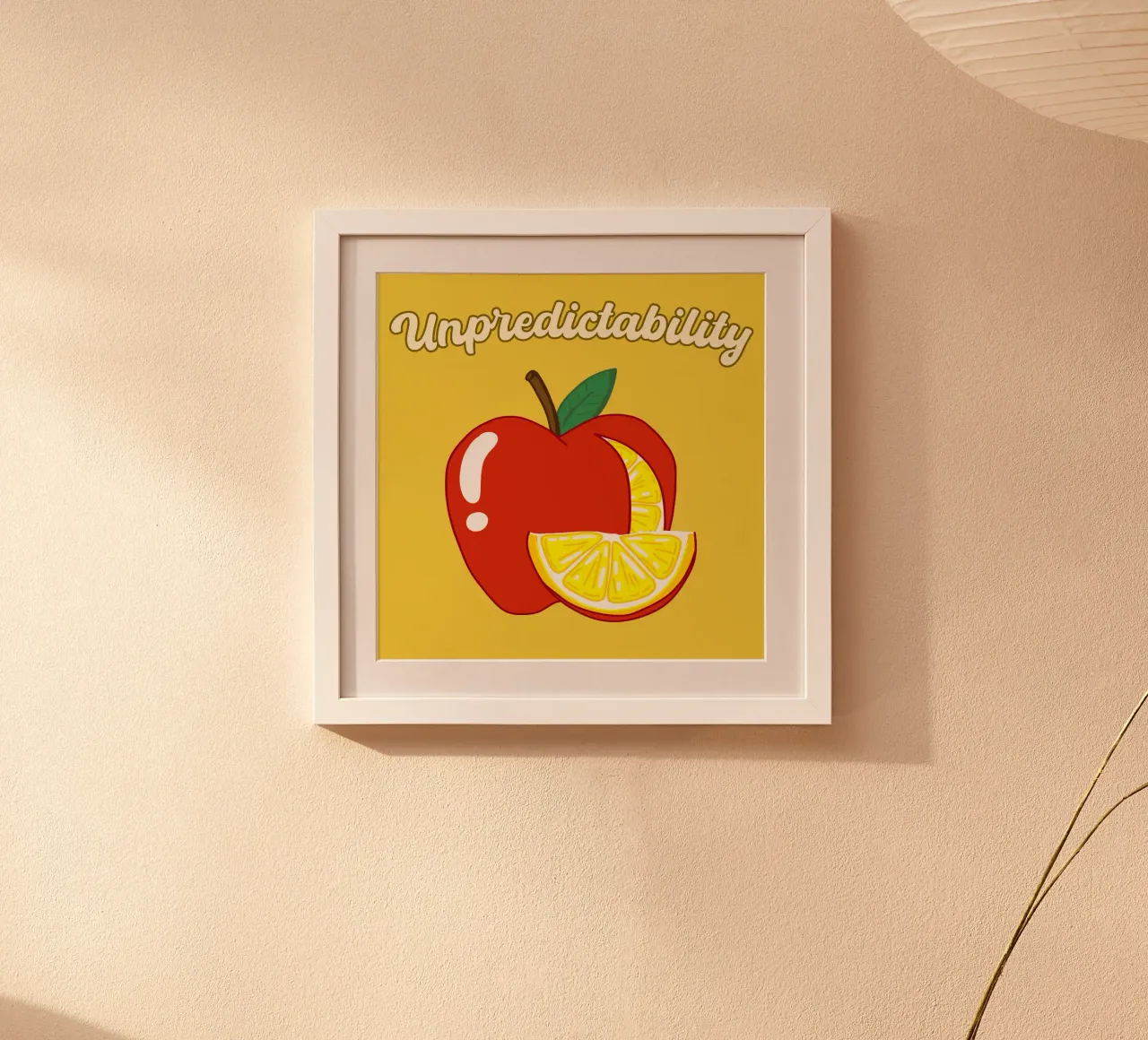 Unvorhersehbarkeit Apfel-Zitrone Motivationsdesign Hahnemühle von sillyindustries