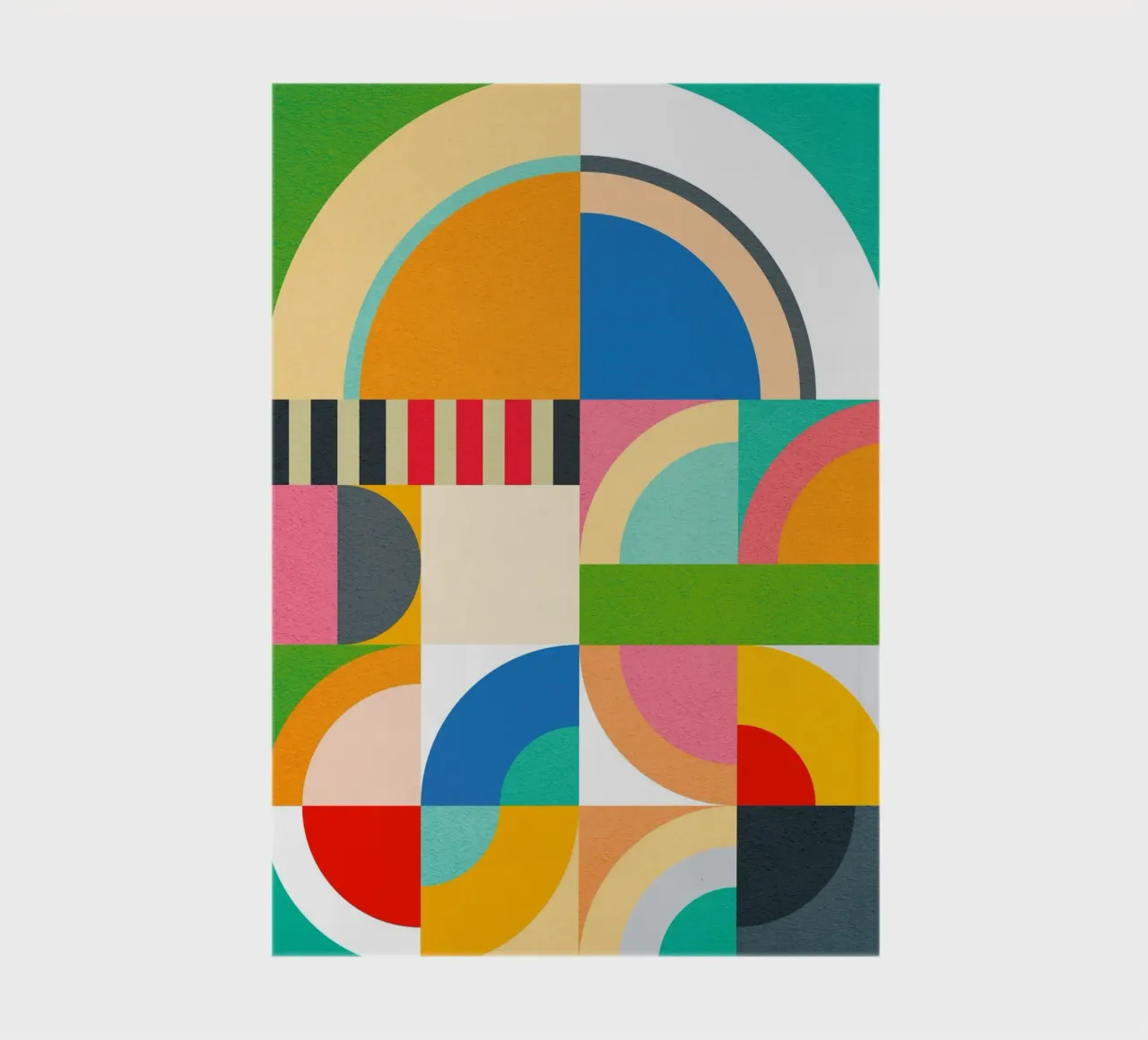 Vibrant and playful Bauhaus Geometry notebook by Dominique Vari Abstract