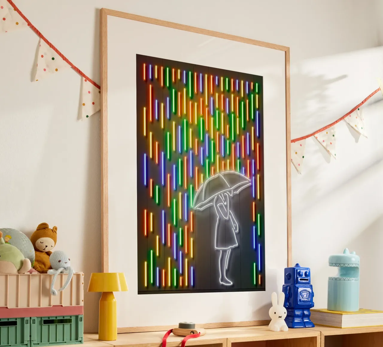 Rain poster con telaio in legno da Octavian