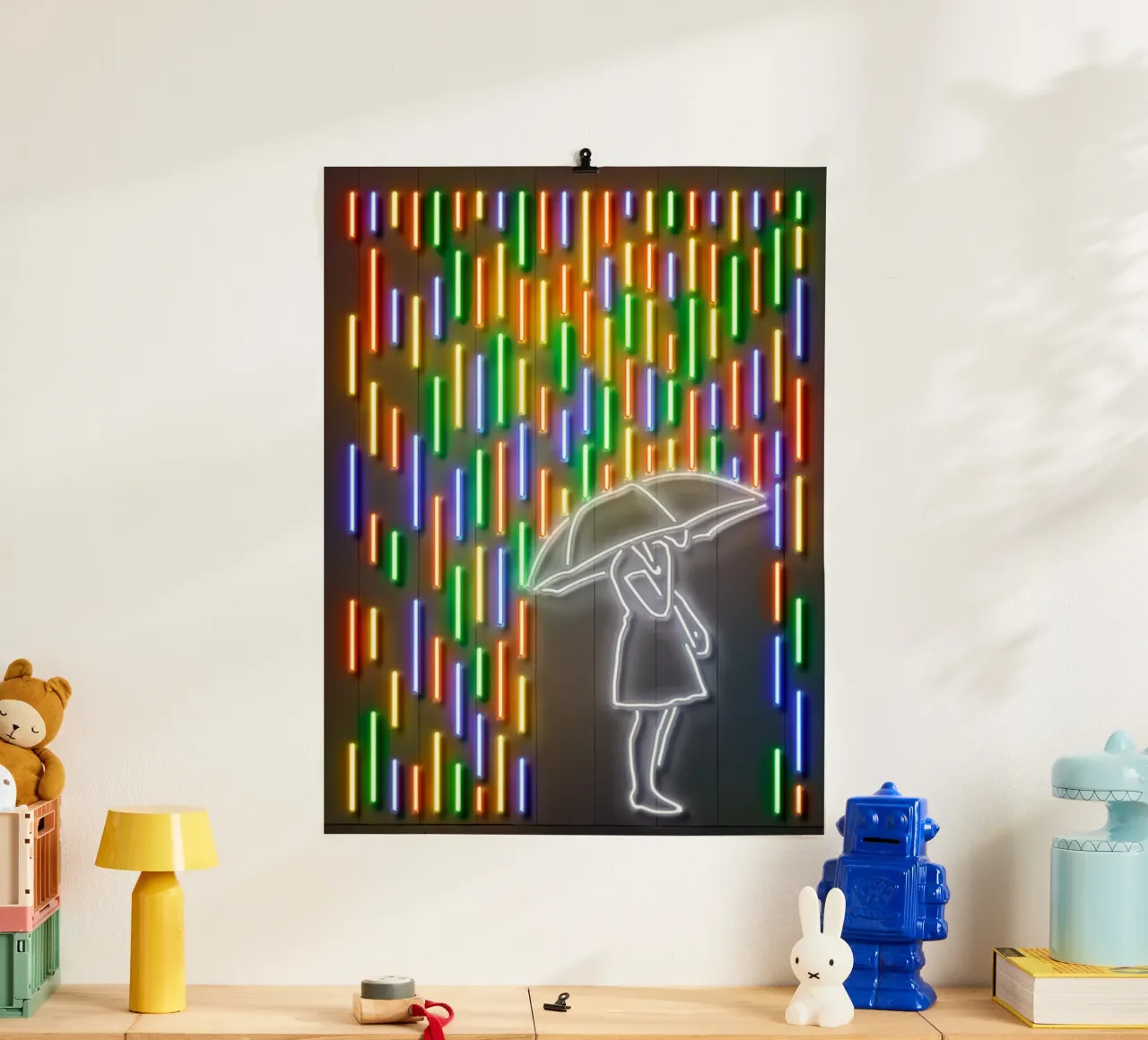 Rain poster con telaio in legno da Octavian