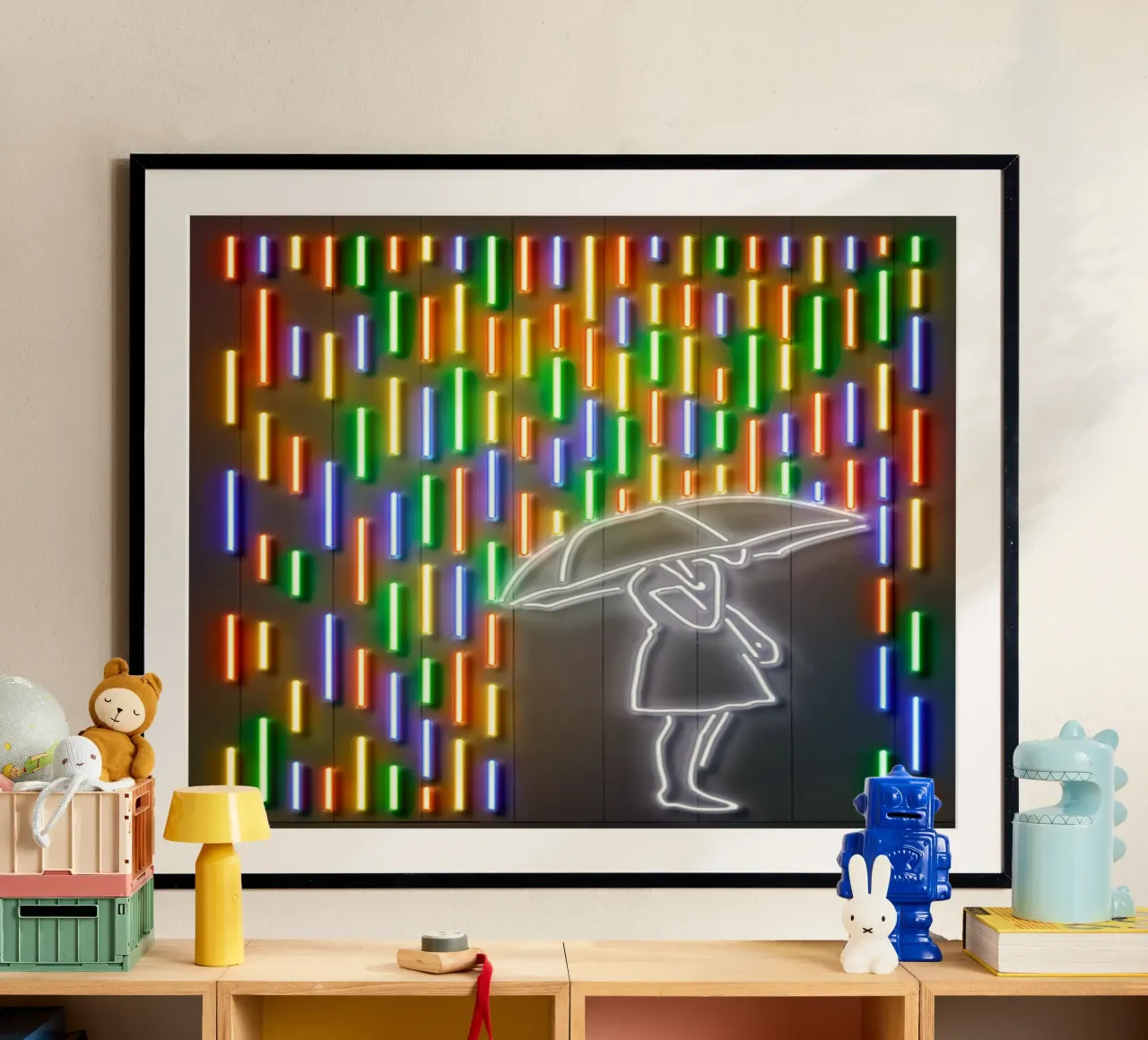 Rain poster con telaio in legno da Octavian