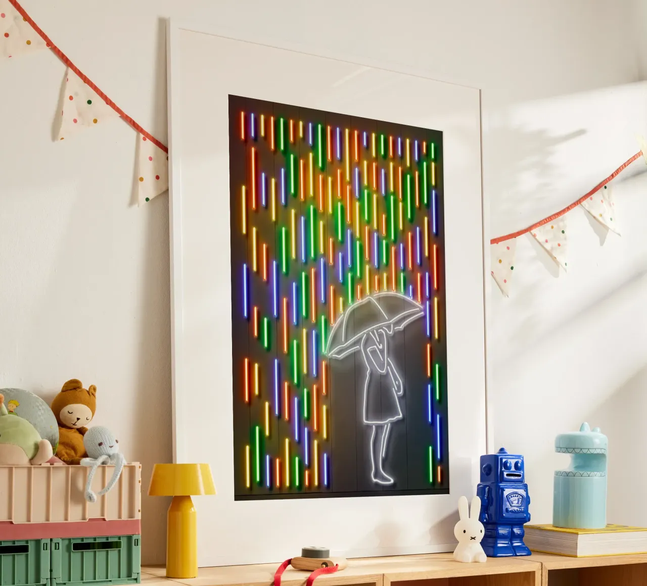 Rain poster con telaio in legno da Octavian