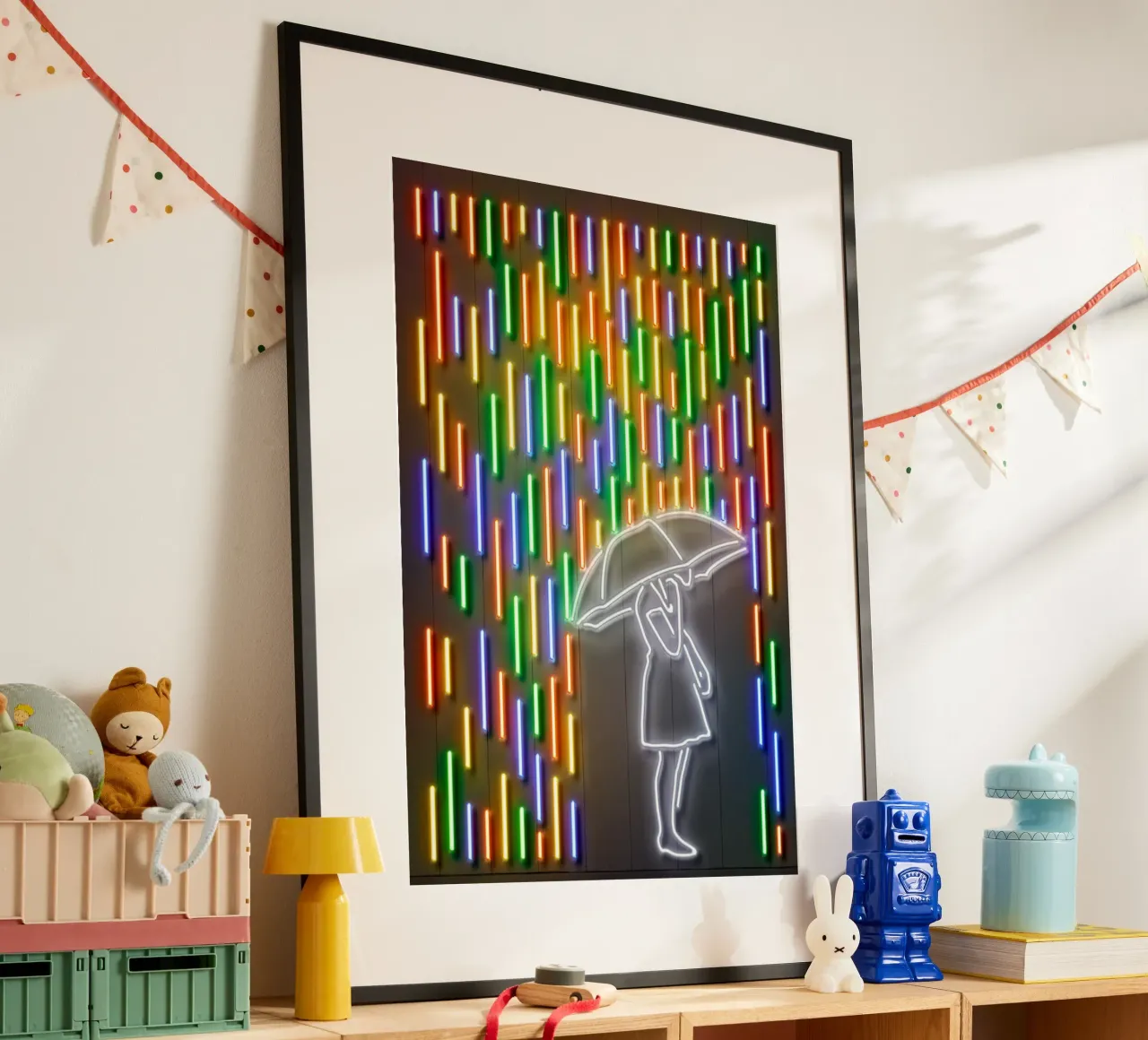 Rain poster con telaio in legno da Octavian
