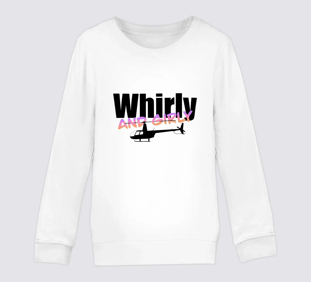 Whirly and girly kids sweatshirt by pilotpegasus