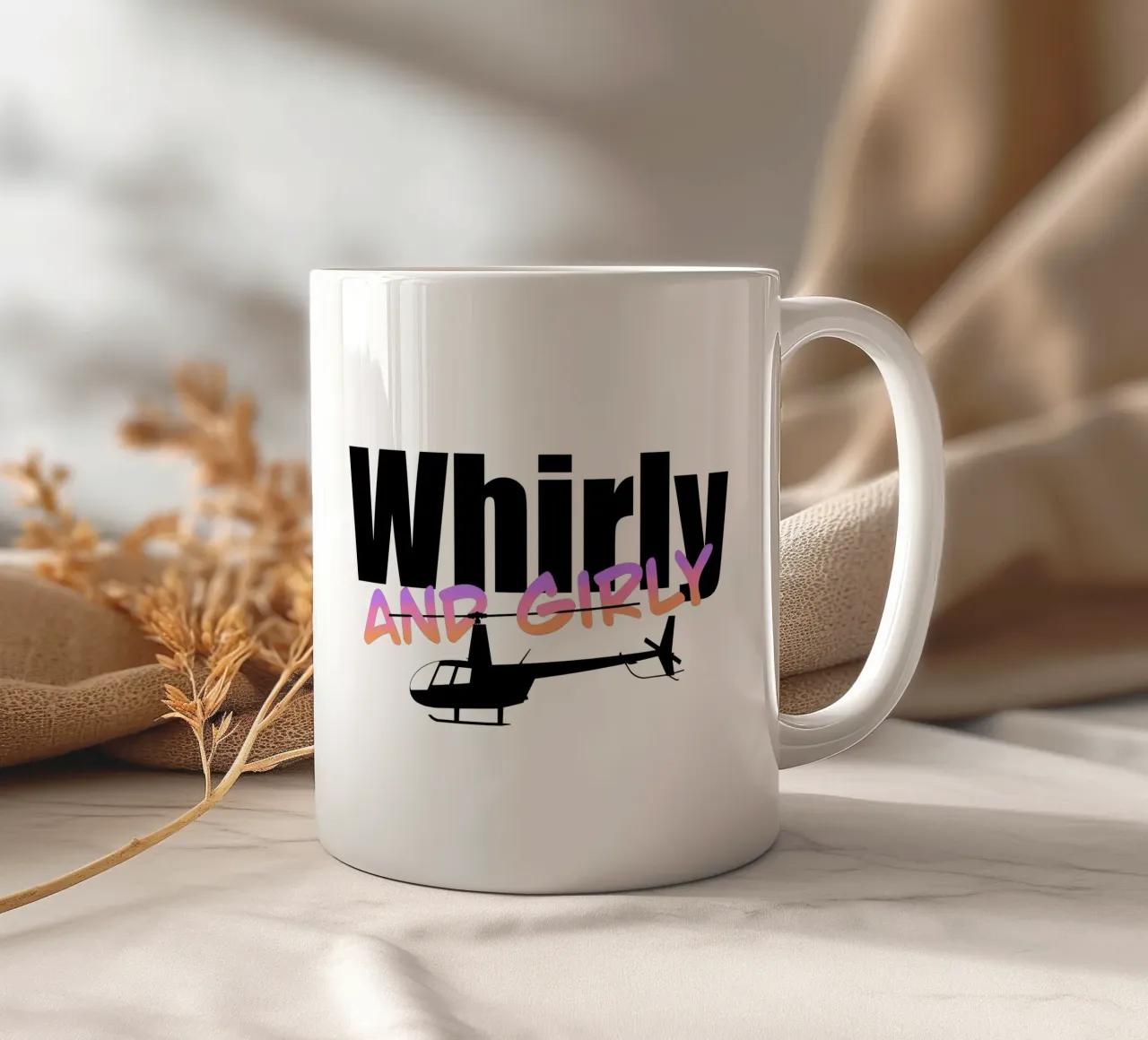 Whirly and girly keramische mok van pilotpegasus