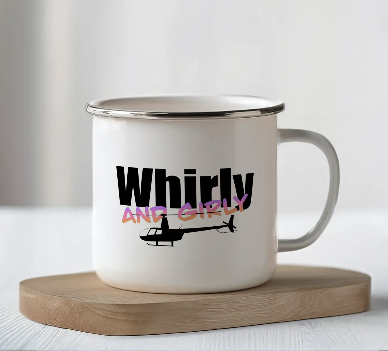 Whirly and girly Emaille Tasse von pilotpegasus
