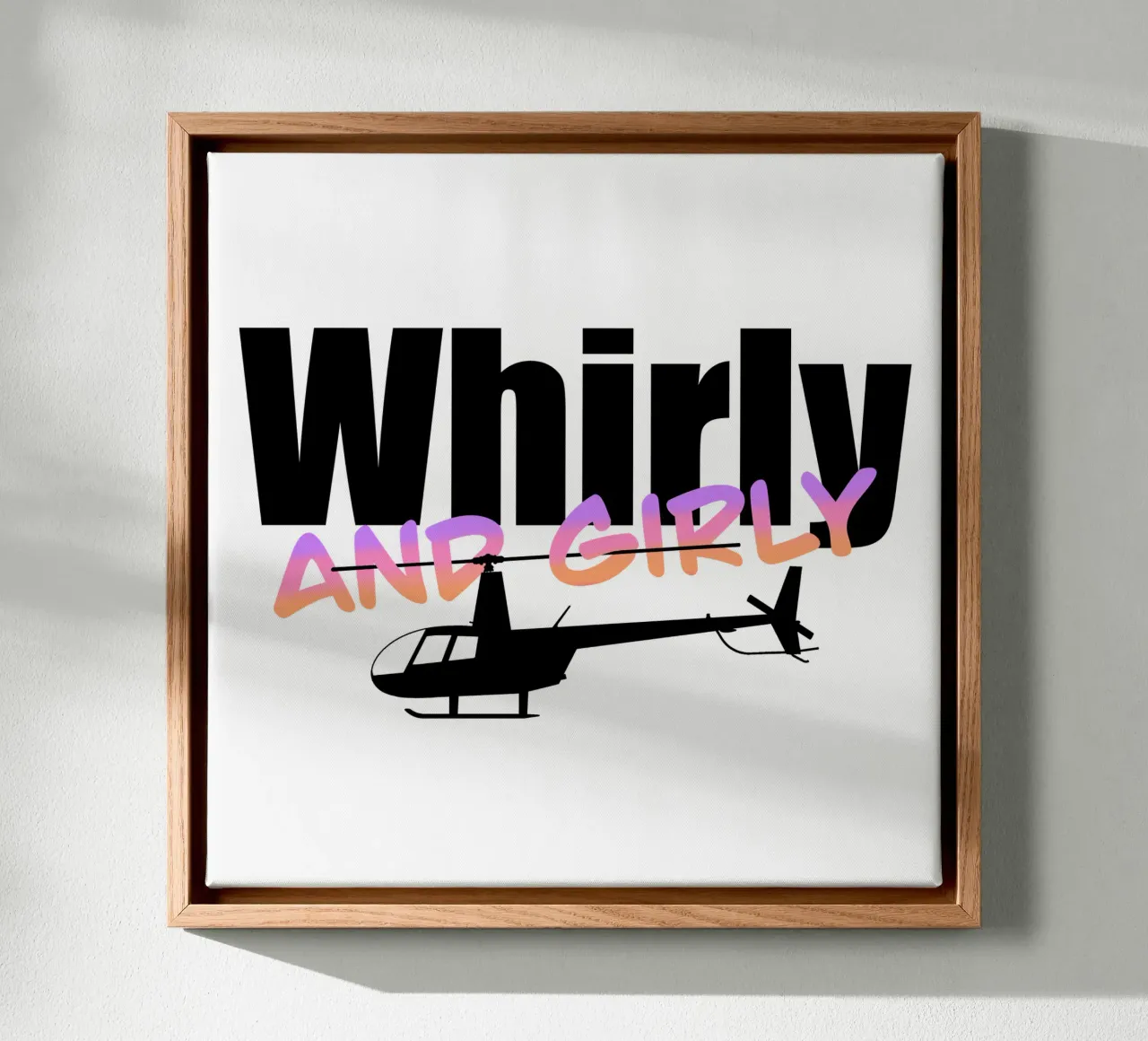 Whirly and girly tela con Cornice a cassetta da pilotpegasus