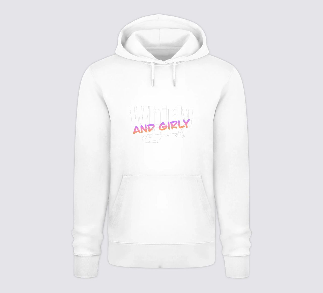 Whirly and girly (white text) felpa con cappuccio da pilotpegasus