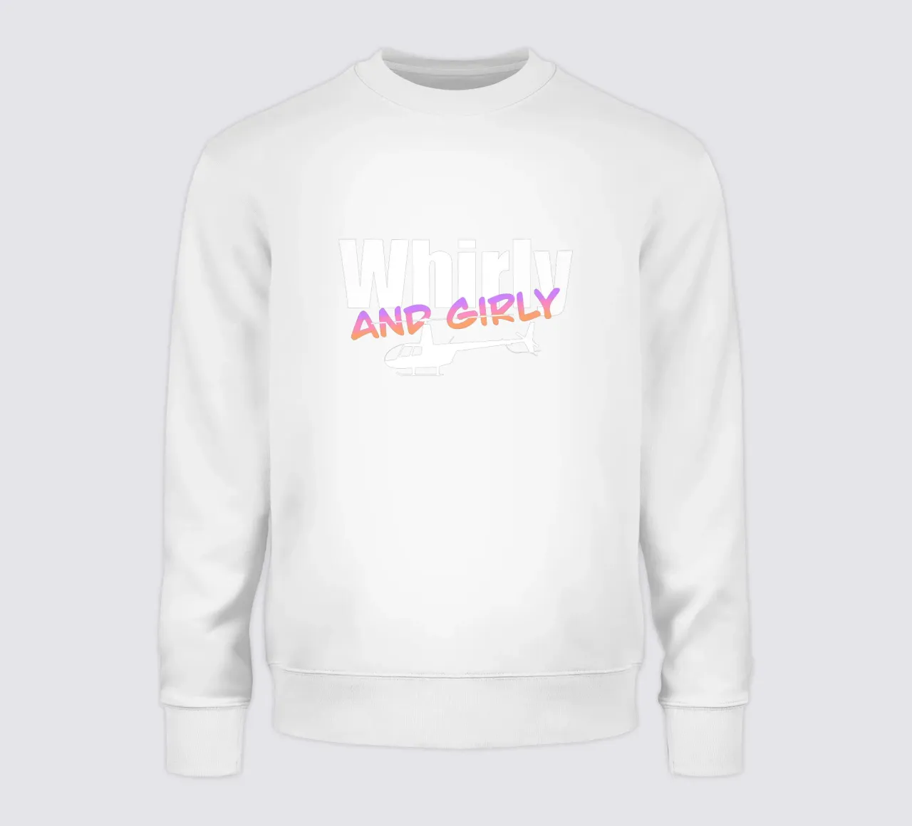 Whirly and girly (white text) felpa da pilotpegasus