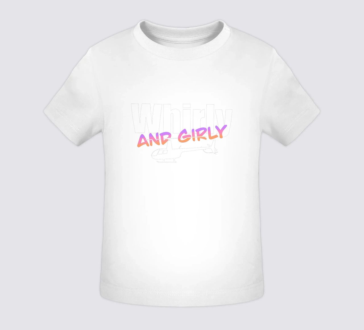 Whirly and girly (white text) maglietta neonato da pilotpegasus