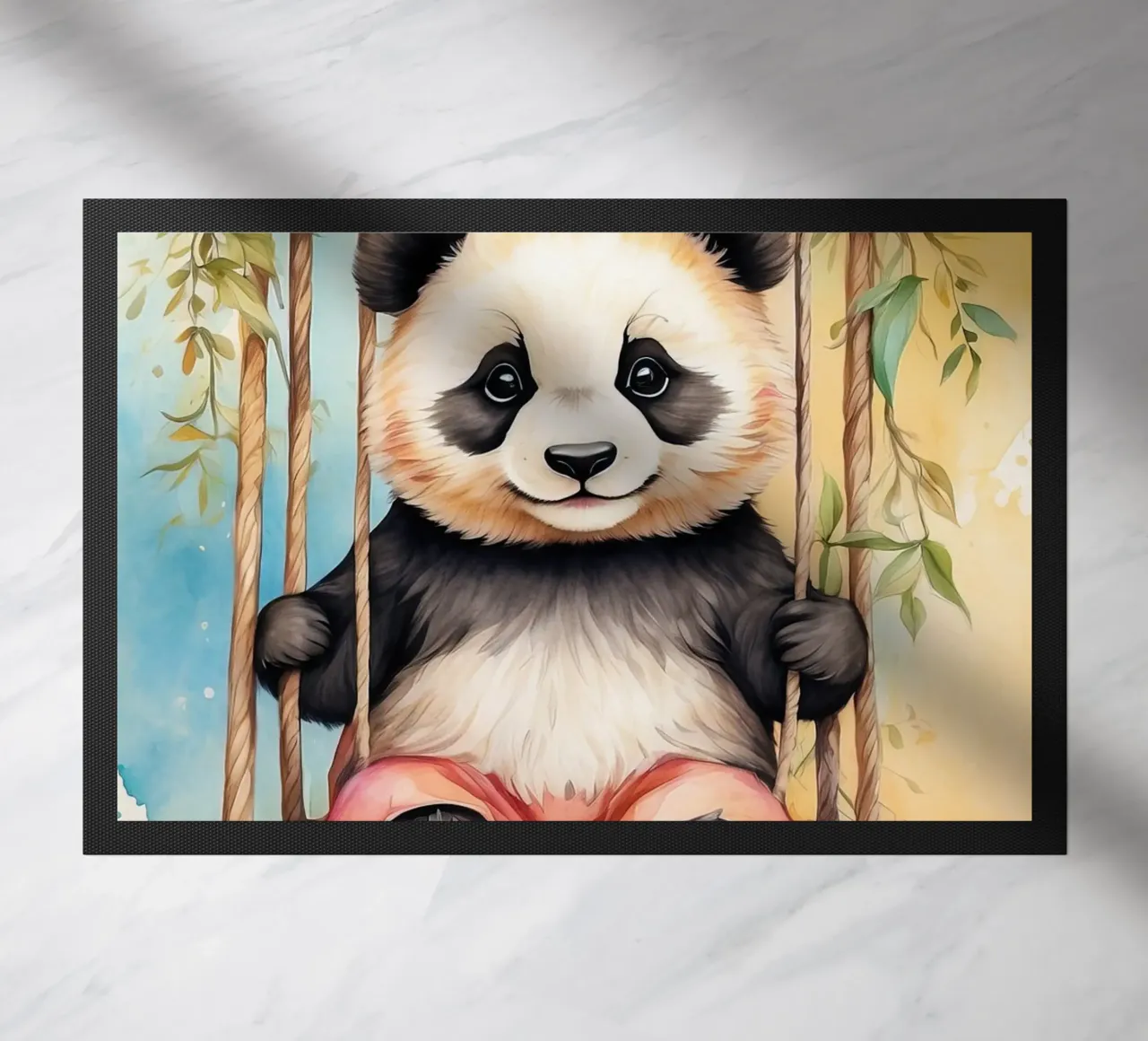 Panda Bear doormat by 🎁 NOBELART
